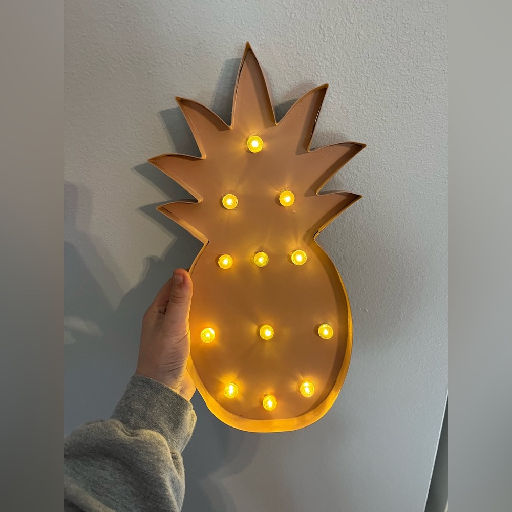 Light up pineapple wall decor